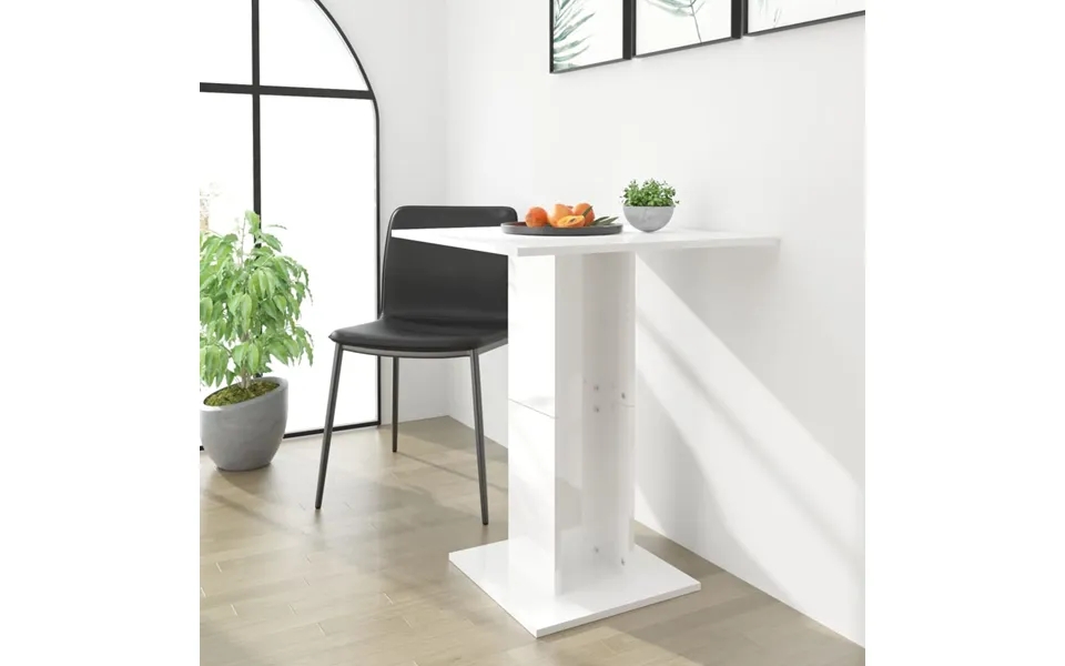 Vidaxl bistro table 60x60x75 cm designed wood white high gloss