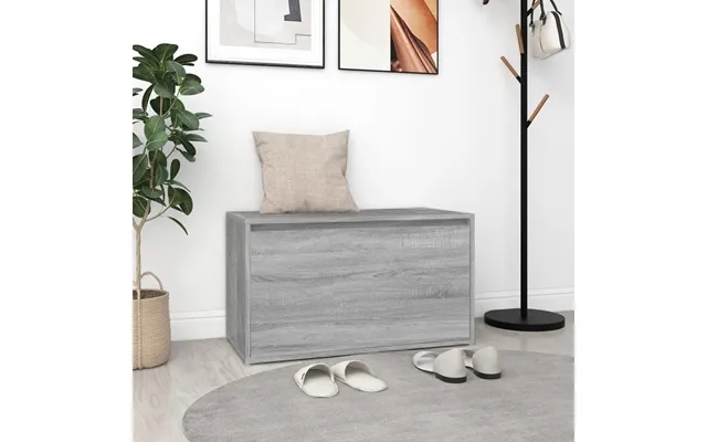 Vidaxl hallway bench 80x40x45 cm designed wood gray sonoma oak product image