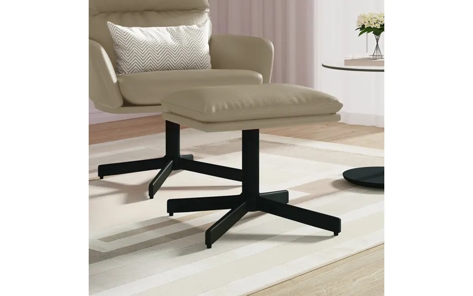 Vidaxl footstool 60x60x36 cm imitation leather cappuccino