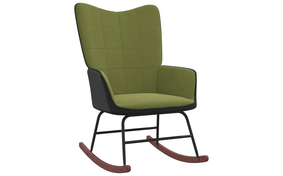 Vidaxl rocking chair velvet past, the laws pvc light green