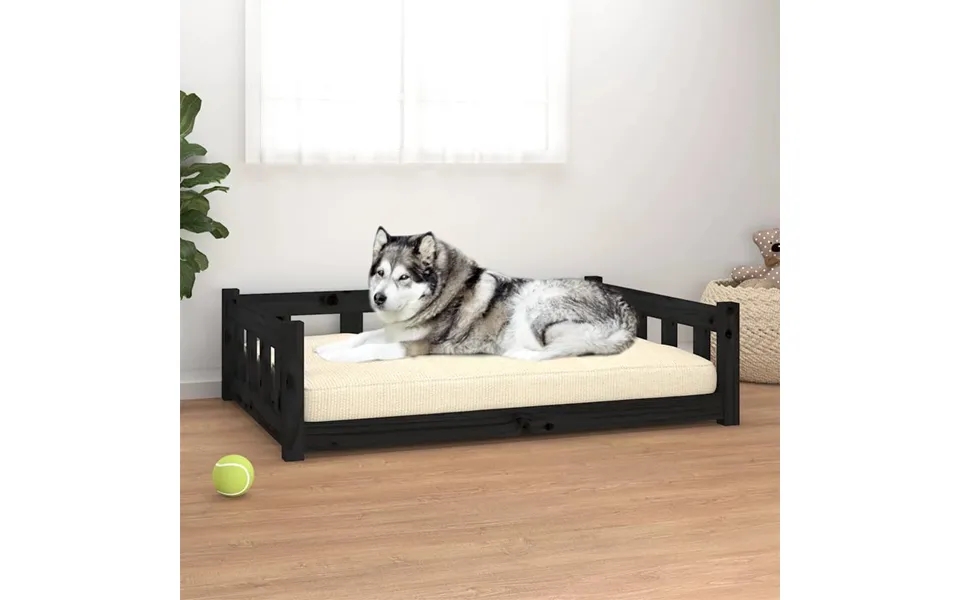 Vidaxl dog bed 105,5x75,5x28 cm massively pine black