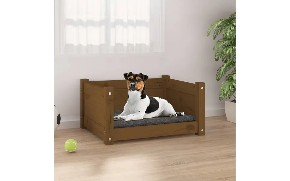 Vidaxl dog bed 55,5x45,5x28 cm massively pine tan