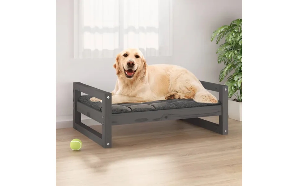 Vidaxl dog bed 75,5x55,5x28 cm massively pine gray