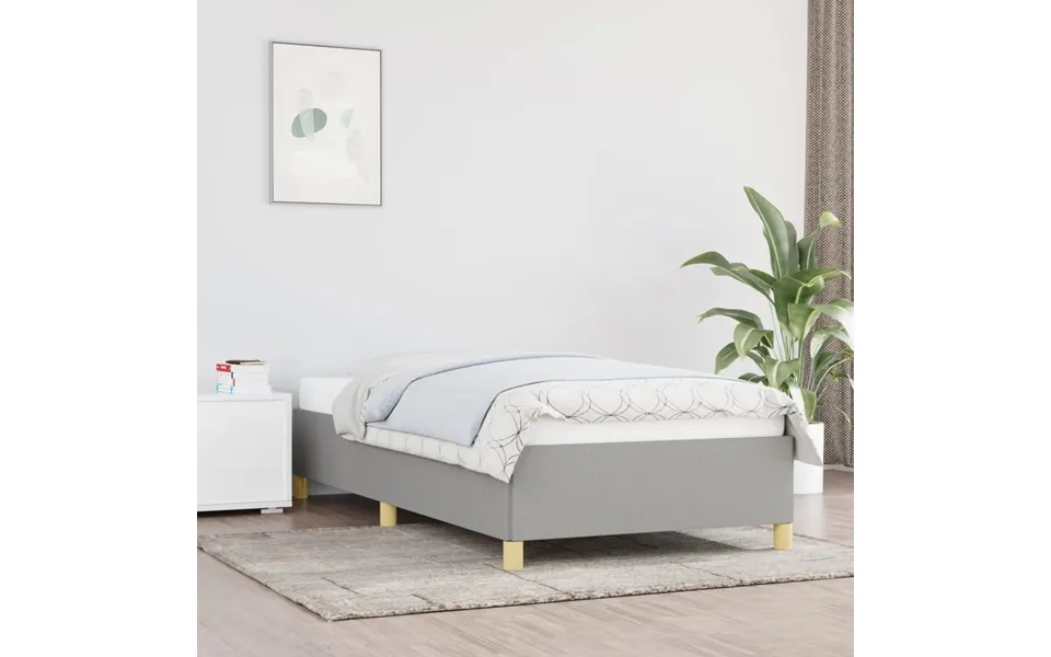 Vidaxl bed frame 100x200 cm fabric light gray