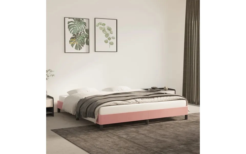 Vidaxl bed frame 160x200 cm velvet pink