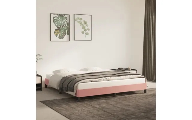 Vidaxl bed frame 160x200 cm velvet pink product image