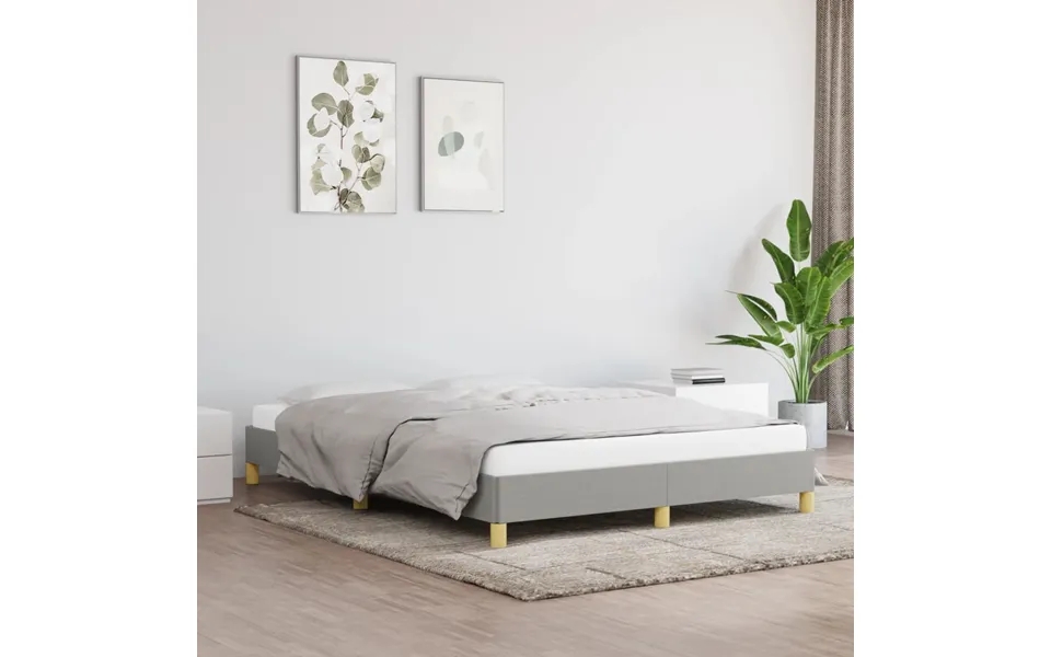 Vidaxl bed frame 160x200 cm fabric light gray