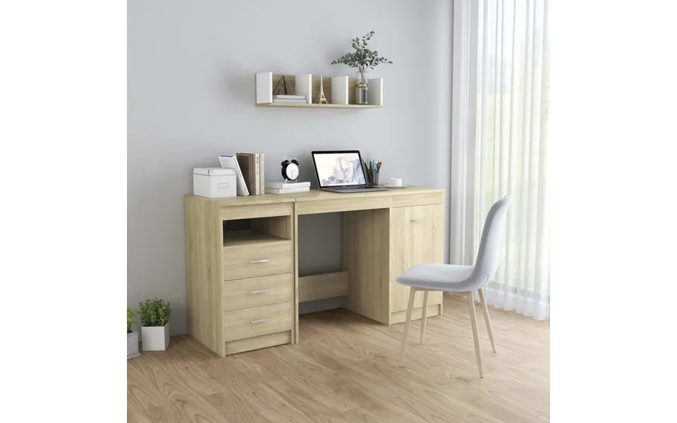 Vidaxl desk 140x50x76 cm designed wood sonoma oak