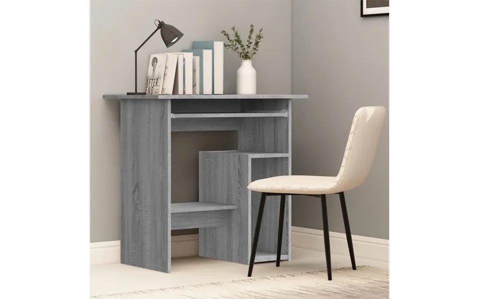 Vidaxl desk 80x45x74 cm designed wood gray sonoma oak