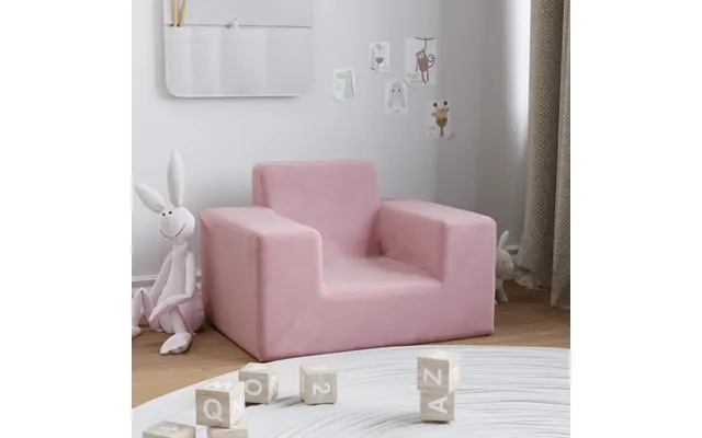 Vidaxl Sofa Til Børn Blødt Plys Pink product image