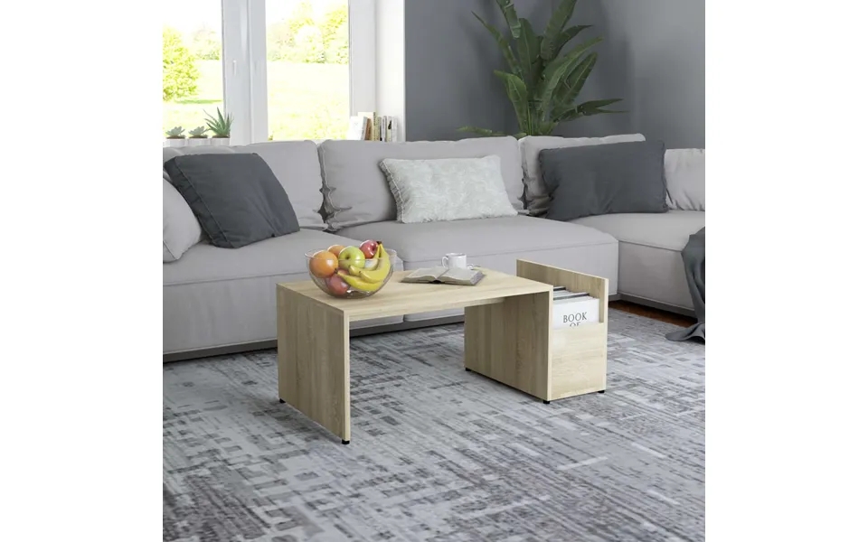 Vidaxl coffee table 90x45x35 cm designed wood sonoma oak