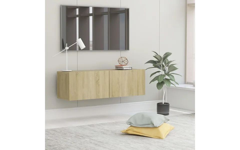Vidaxl tv table 100x30x30 cm designed wood sonoma oak
