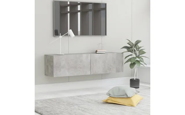 Vidaxl tv table 120x30x30 cm designed wood concrete gray product image