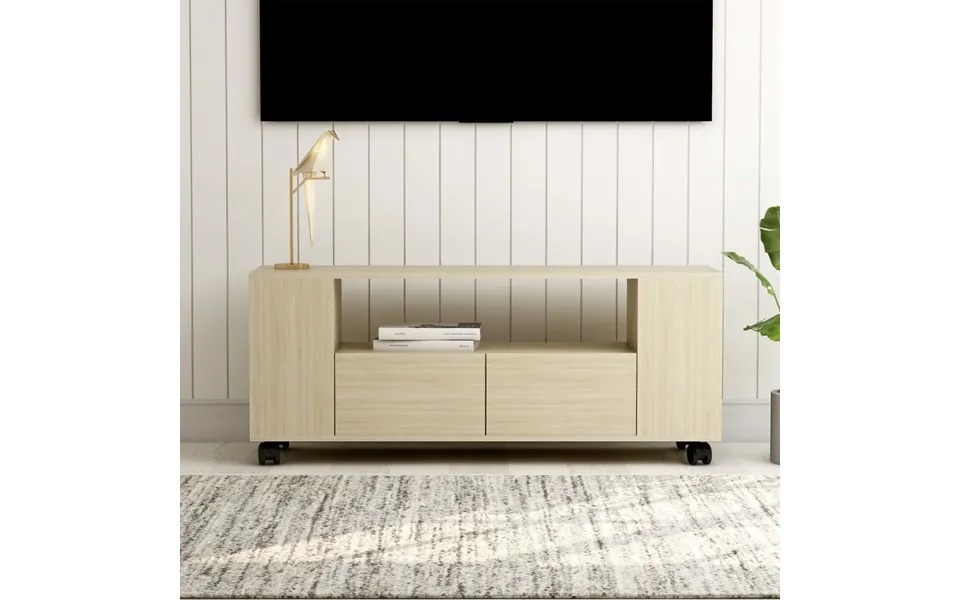 Vidaxl tv table 120x35x48 cm designed wood sonoma oak