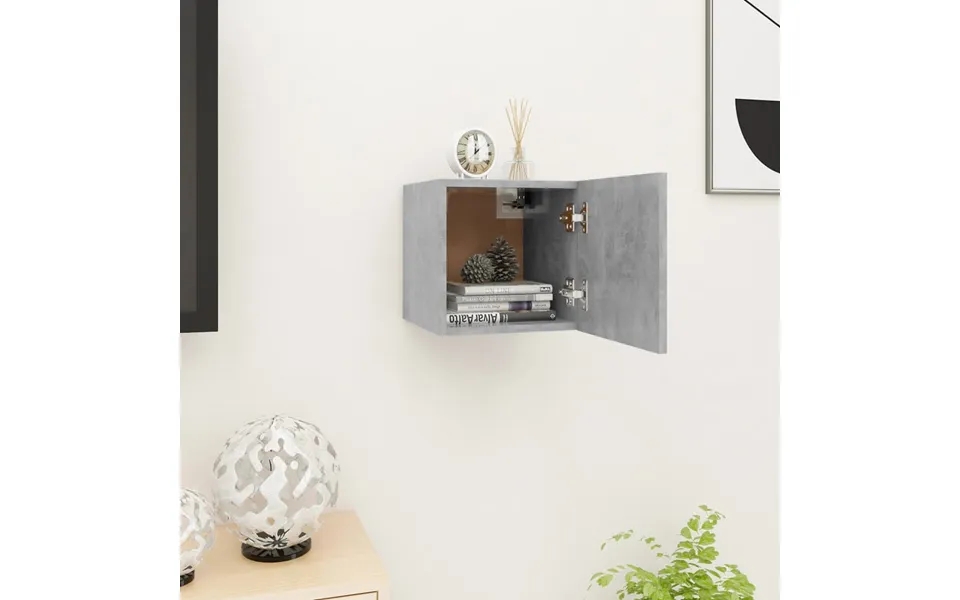 Vidaxl wall-mounted tv cabinet 30,5x30x30 cm concrete gray