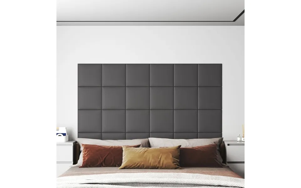 Vidaxl wall panels 12 paragraph. 30X30 cm 1,08 m imitation leather gray