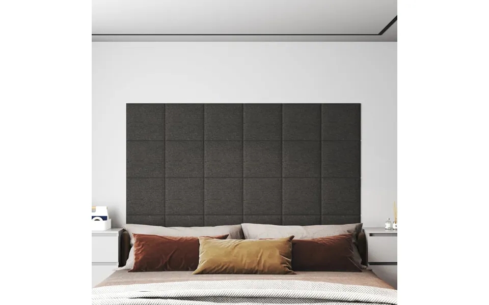 Vidaxl wall panels 12 paragraph. 30X30 cm 1,08 m fabric dark gray
