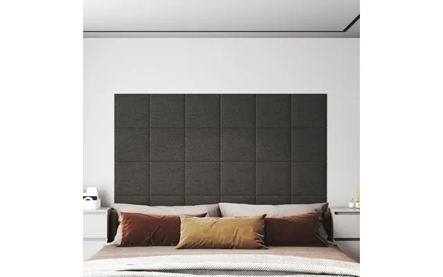 Vidaxl wall panels 12 paragraph. 30X30 cm 1,08 m fabric dark gray product image