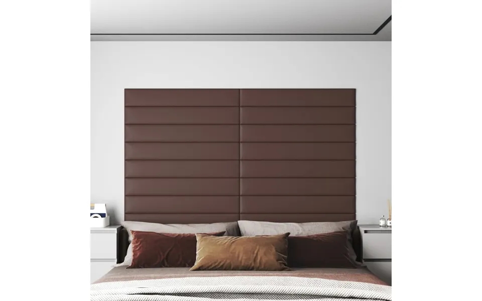 Vidaxl wall panels 12 paragraph. 90X15 cm 1,62 m imitation leather brown