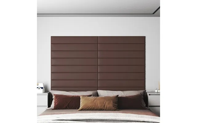 Vidaxl wall panels 12 paragraph. 90X15 cm 1,62 m imitation leather brown product image