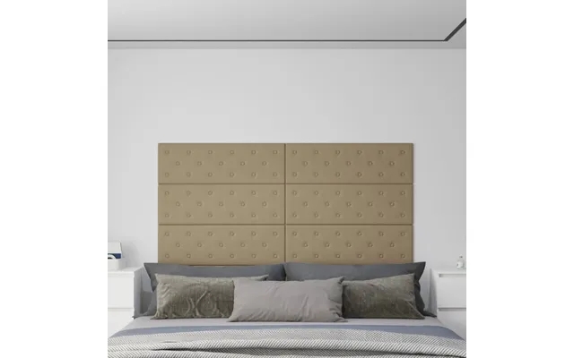 Vidaxl wall panels 12 paragraph. 90X30 cm 3,24 m imitation leather cappuccino product image