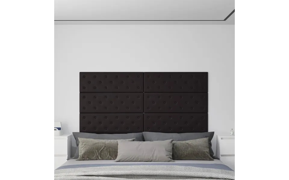 Vidaxl wall panels 12 paragraph. 90X30 cm 3,24 m imitation leather black