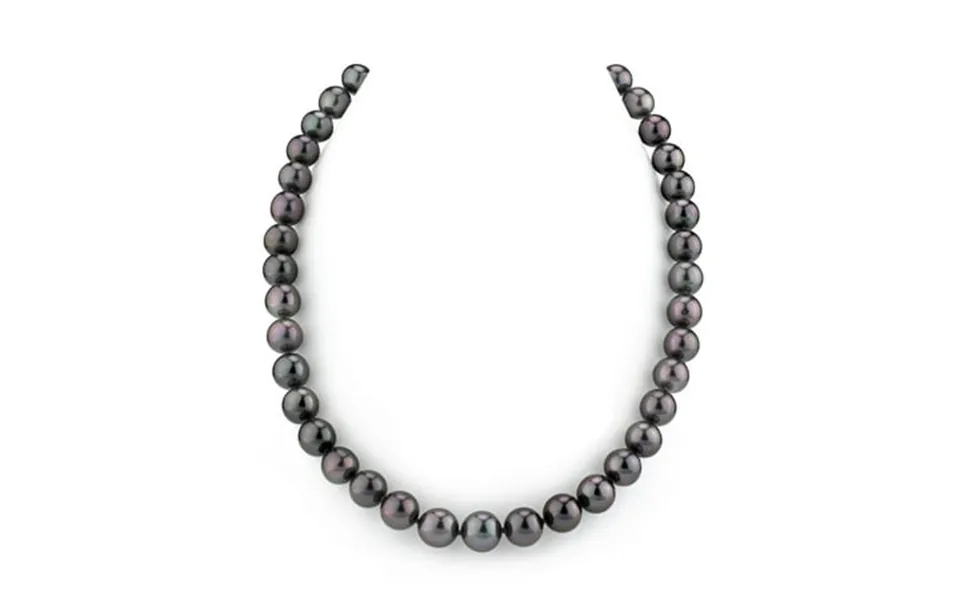 14k Gold 10-13mm Tahitian South Sea Bronze Eggplant Cultured Pearl Necklace - Aaaa Quality 18 Length