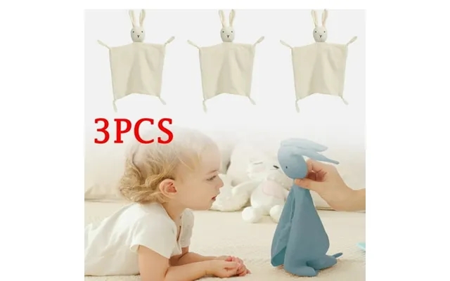 3pcs Organic Cotton Baby Sleeping Bib Organic Cotton Gauze Muslin Doll Saliva Bibs Rabbit Quilt Soothing Towel product image