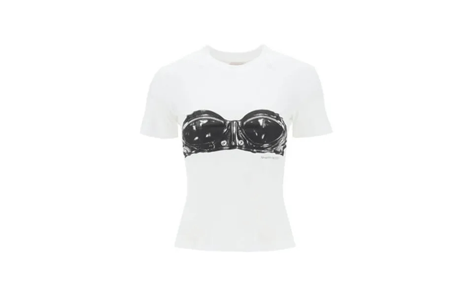 Alexander Mcqueen T-shirt With Bustier Print Women