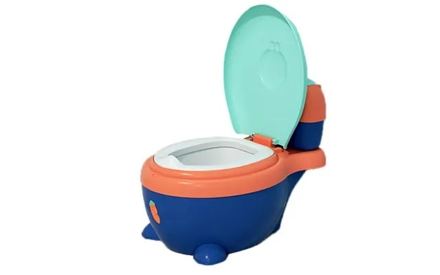 Baby Potty Training Toilet Simulated Portable With Thickened Pu Cushion Real Feel Potty For Toddlers Blue product image