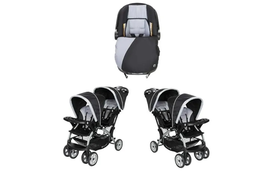 Baby Trend Infant Car Seat & Base W 2 Seat Double Stroller 2 Pack