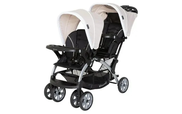 Baby Trend Sit N Stand Easy Fold Toddler & Baby Double Stroller Khaki product image