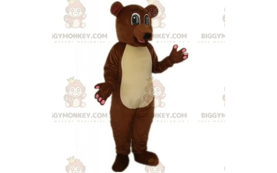 Brown Bear Light Belly Biggymonkey Mascot Costume