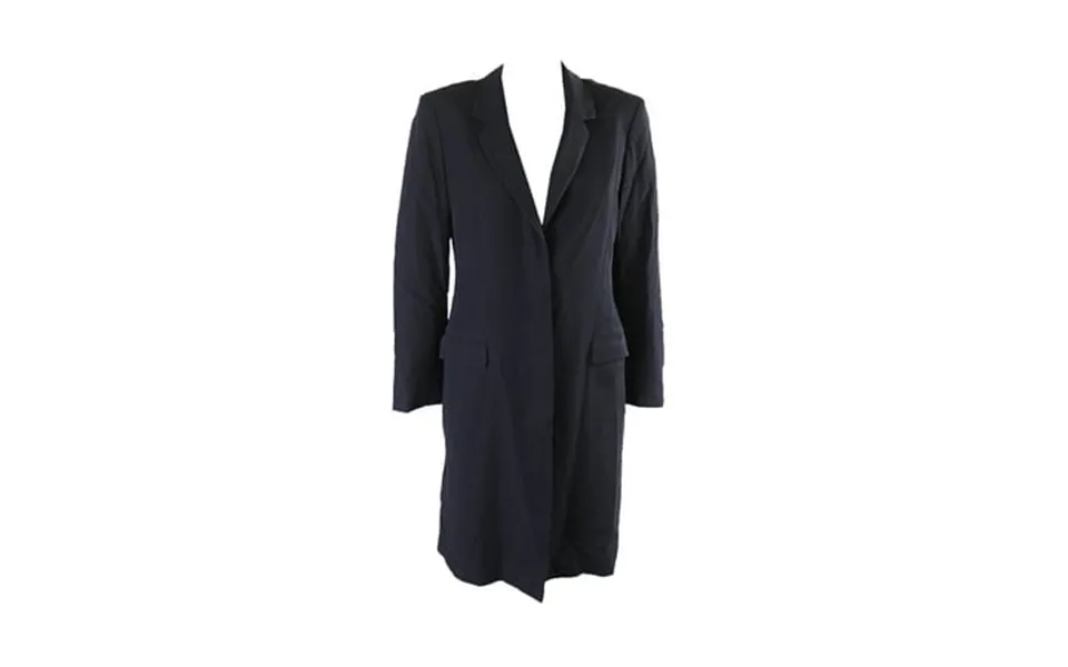 Calvin Klein Womens Navy Notch Collar Coat S