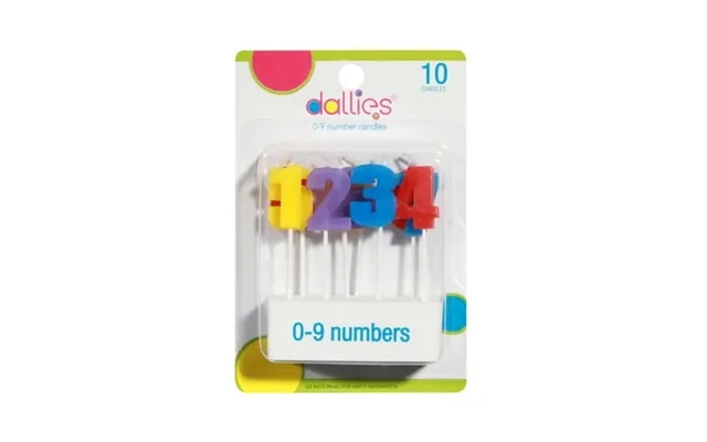 Dallies 0-9 Pick Candles 10ct 2.2cm product image