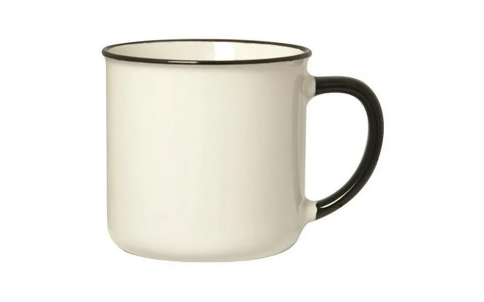 Debco Cm9161 Spring 350 Ml 12 Oz Mug With Colored Rim Handle - Black