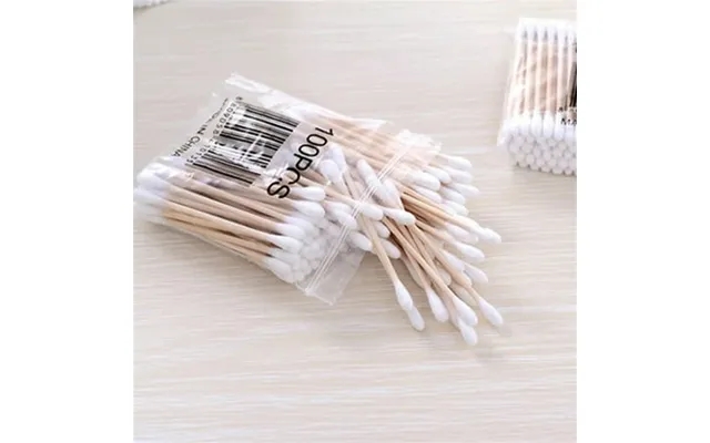 Dicasser Cotton Swabs 400 Count Double Round Thick Biodegradable & Organic Strong Wooden Sticks Cotton Swabs For Ears Fi product image