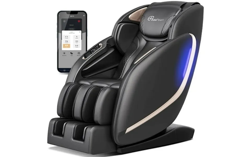 Easpearl 2024 4d Full Body Massage Chair Zero Gravity Shiatsu Recliner With Heat Thai Stretch Black