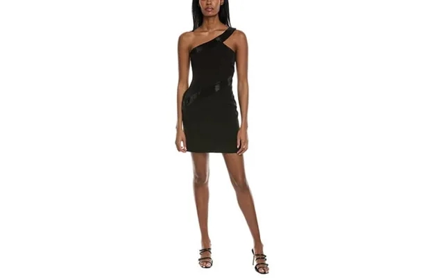 Halston Womens Auriel Mini Dress 12 Black product image