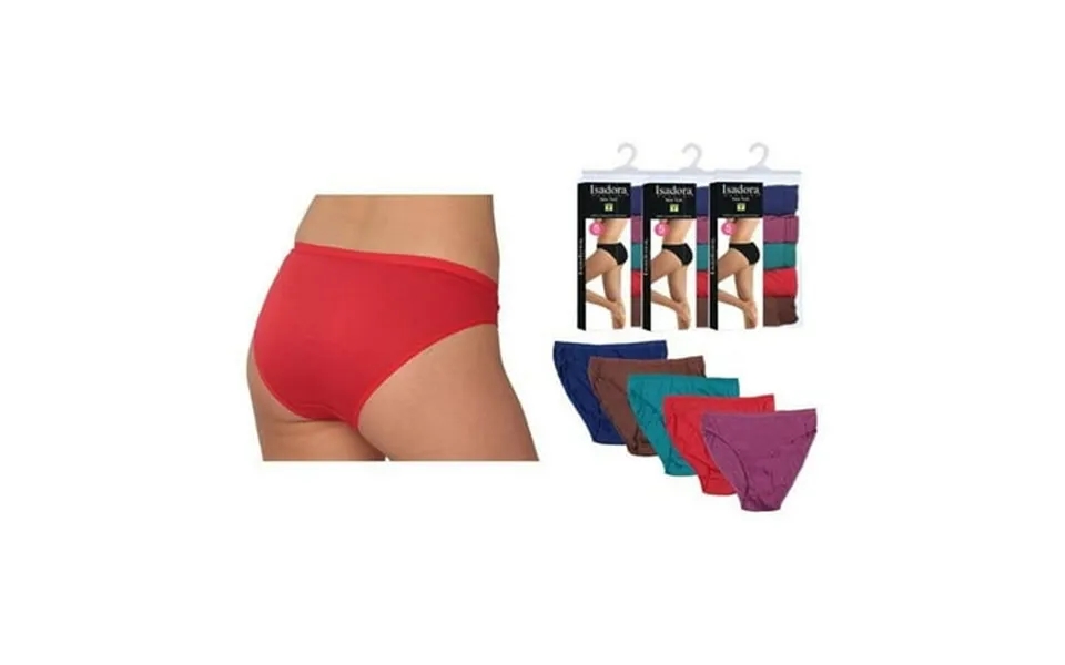 Isadora Women Jewel Tone Hi-cut Briefs Size 8-10 - Pack Of 5