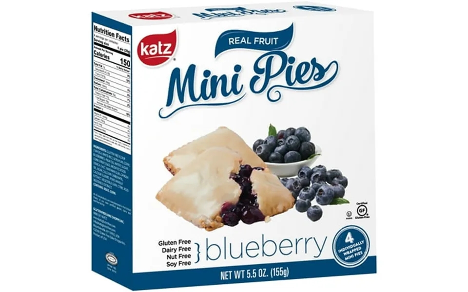 Katz Gluten Free Mini Pies - Blueberry Gluten Free Dairy Free Nut Free Soy Free Kosher 1 Pack 5