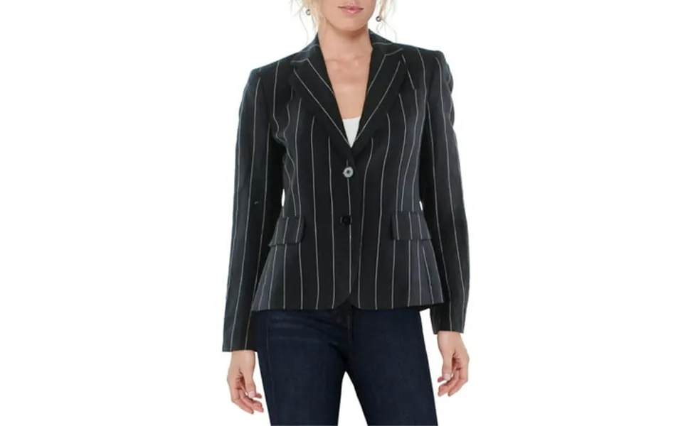 Lauren Ralph Lauren Womens Pinstripe Business Two-button Blazer