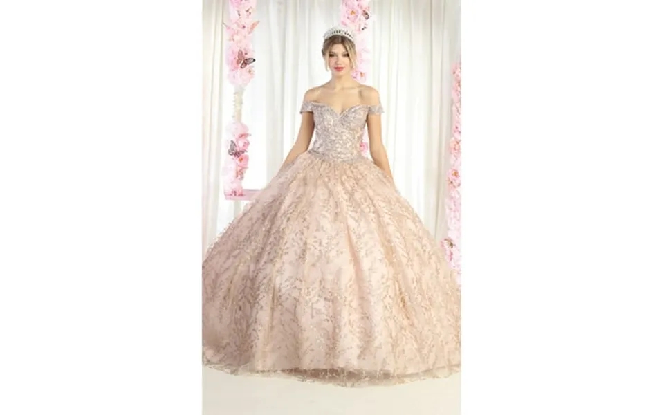 Layla K Lk183 Juniors Womens Off Shoulder Corset Quinceanera Ball Gown