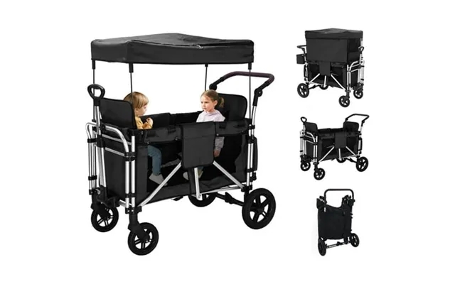 Linor Stroller Wagon For 2 Kids Wagon Cart Featuring 2 High Seat With 5-point Harnesses And Adjustable Canopy Foldable P product image