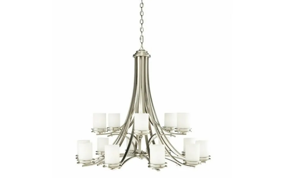 Mid Century Modern Fifteen Light Chandelier-brushed Nickel Finish Bailey Street Home 147-bel-551010