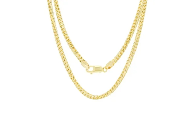 Nuragold 14k Yellow Gold 4mm Solid Franco Diamond Cut Wheat Spiga Foxtail Chain Necklace Mens 20 - 30 product image