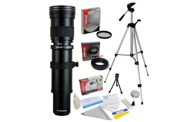 Opteka 420-1600mm Telephoto Lens With Filter And Tripod For Panasonic Lumix Dmc G9 Gh5 Gx850 G85 Gx8 G7 Gm5 Gh4 Gx7 Gh3  product image