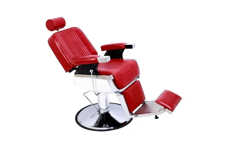 Samyohome Professional Salon Equipment Heavy Duty Barber Chair Reclining Solon Styling Chairs Red