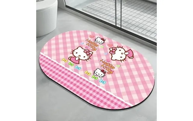 Sanrio Anime Cartoon Hello Kitty Diatom Mud Floor Mat Toilet Bathroom Bathtub Absorbent Non-slip Quick-drying Door Mat W product image