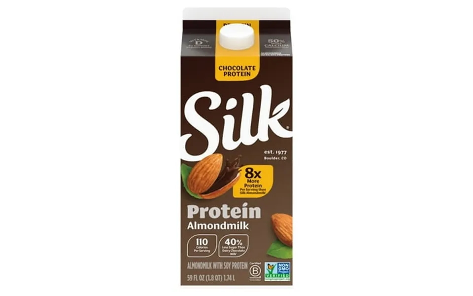 Silk Dairy Free Gluten Free Dark Chocolate Protein Almond Milk 59 Fl Oz Carton